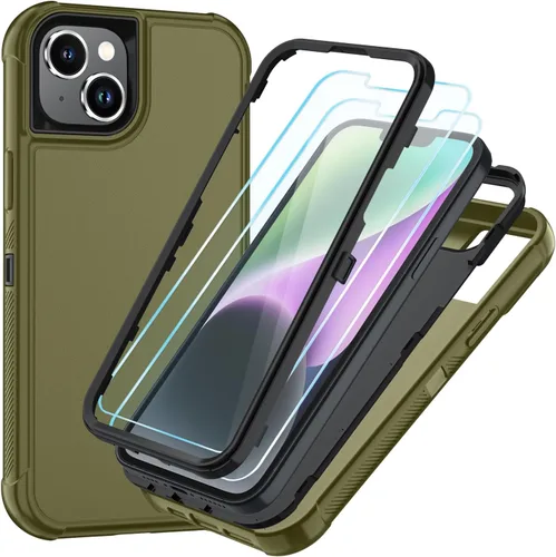 Vista 50 de SunStory Funda compatible con iPhone 11 con protector de pantalla HD, 3 capas de alta resistencia de cuerpo completo, funda protectora híbrida 3