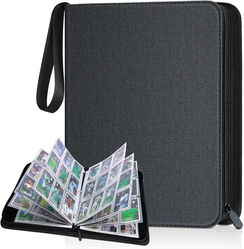 Vista 10 de Carpeta de 900 bolsillos para tarjetas de béisbol para tarjetas de intercambio, fundas para tarjetas de béisbol, juego de protectores para tarjetas