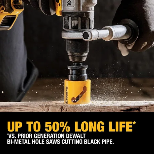 Vista 7 de Kit de sierras perforadoras bimetálicas DeWalt D180002 para electricistas.