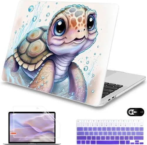 Vista 13 de Mektron para MacBook Air 13 Funda A1466/A1369 (Versión 2010-2017), Cubierta de carcasa rígida de plástico con fijación a presión para MacBook Air