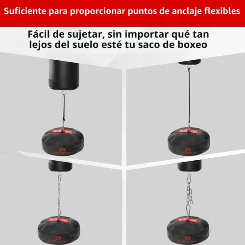 Vista 2 de Anclaje para bolsa pesada de doble extremo: anclaje de suelo resistente para bolsas de boxeo, soporte de saco de boxeo, accesorios de boxeo