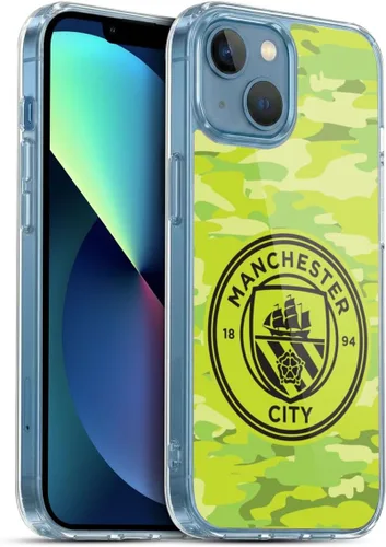 Vista 194 de Head Case Designs Funda de gel con licencia oficial del Manchester City Man City FC Blue Moon Badge Camou [protección de grado militar] compatible