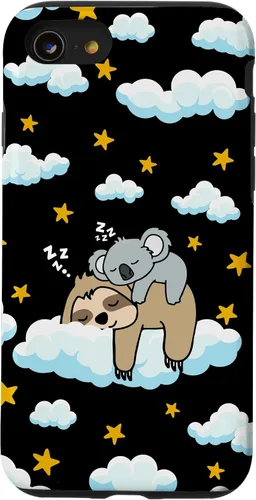 Vista 18 de Funny Sleeping Sloth with Baby Koala Mama Bear Napping Gift Case for iPhone 17