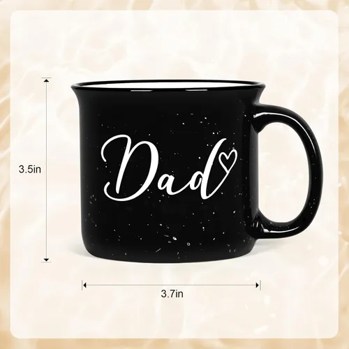Vista 7 de YHRJWN Juego de tazas para padres nuevos, regalos para mamá y papá para parejas, perfecto para el día de la madre, día del padre y Navidad, 15 onzas