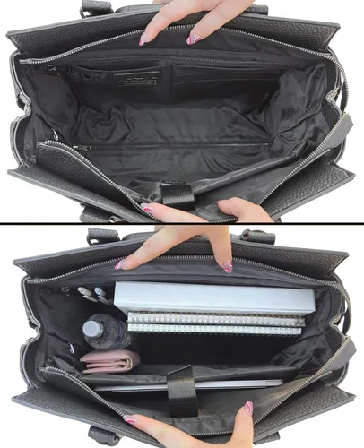 Vista 5 de JKM & Company Bolsa con ruedas para laptop para mujer, maletín con ruedas para laptop de 13 a 17 pulgadas