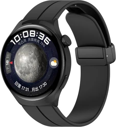 Vista 3 de LOKEKE Correa de repuesto compatible con Huawei Watch 4 Pro – Correa de silicona de repuesto de 0.866 pulgadas compatible con Huawei Watch 4