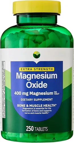 Vista 2 de KP+ Óxido de magnesio 400 mg 250 tabletas Apoya la salud ósea, nerviosa y muscular Suplemento de magnesio extra fuerte Paquete de 1