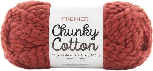 Vista 10 de Premier Yarns Hilo de algodón grueso, hilo ideal para tejer y tejer, hilo súper voluminoso, lavable a máquina, Purple Haze, 3.5 onzas, 50 yardas