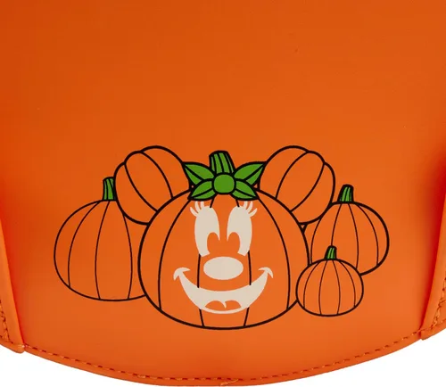 Vista 4 de Loungefly Disney Glow FACE Minnie Pumpkin Mini Mochila