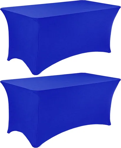 Vista 36 de Paquete de 2 manteles rectangulares de elastano de 6 pies, lavables, resistentes a las arrugas, para mesas plegables, bodas, fiestas, cumpleaños