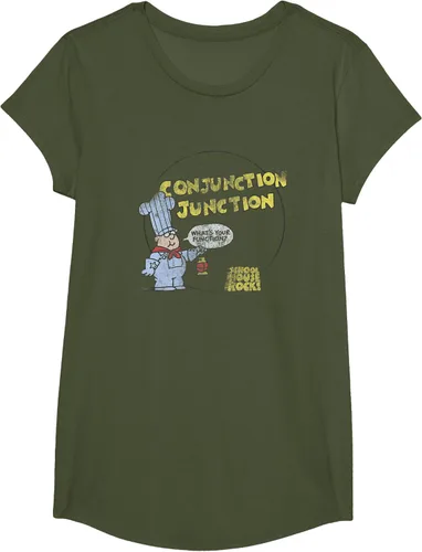 Vista 40 de Schoolhouse Rock Conjunction Junction Conductor Retro TV Camiseta Asfalto