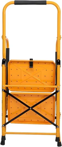 Vista 3 de Escalera plegable de 2/3/4, taburete de escalera con cómodo mango antideslizante, resistente y pedal ancho, taburete portátil de acero de 330