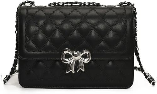 Vista 20 de Travistar Bolsos cruzados para mujer, bolsos pequeños de piel sintética, bolso de hombro, bolso de noche, bolsos acolchados con correa de cadena