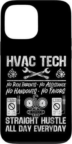 Vista 24 de HVAC Technician Tech Vintage HVAC Tech No Rich Parents No Case for iPhone 16