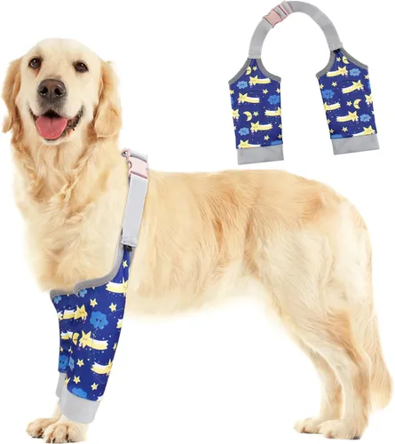 Vista 7 de Coppthinktu - Protector de codo de perro para callos, coderas ajustables