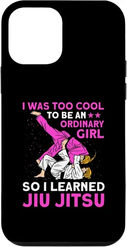 Vista 12 de Funda de Jiu Jitsu brasileño para iPhone 15 demasiado genial para ser una chica ordinaria