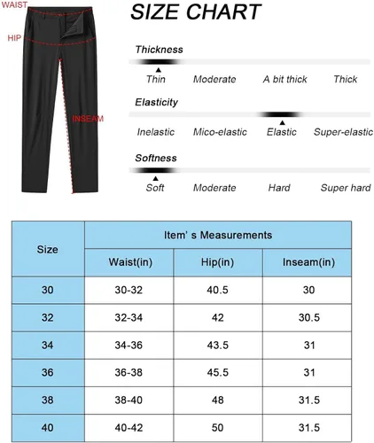 Vista 7 de Rdruko Pantalones de golf elásticos para hombre de secado rápido ligeros casuales con bolsillos