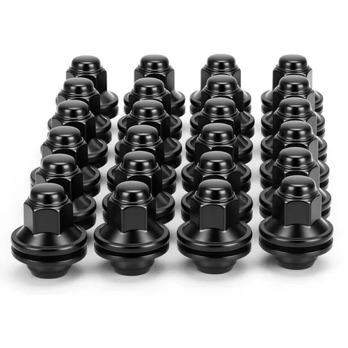Vista 19 de Dynofit Tuercas de llanta OEM de 0.472 in x 1.5 para fusión 2005-2021, Escape 2001-2026, enfoque 2008-2018, tuercas de rueda de estilo de una pieza