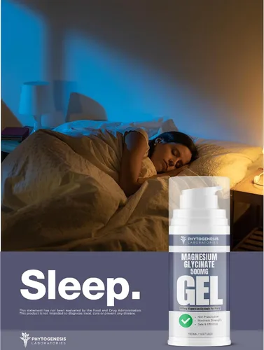 Vista 6 de Gel tópico de glicinato de magnesio – 500 mg por bomba – Fórmula transdérmica de alta absorción – Alivia los músculos – Apoya la relajación