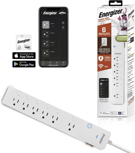 Vista 11 de Energizer Smart Wi-Fi 4 tomacorrientes 2 USB, 1200 julios, alimenta 4 artículos separados, dispositivos compatibles con carga, compatible