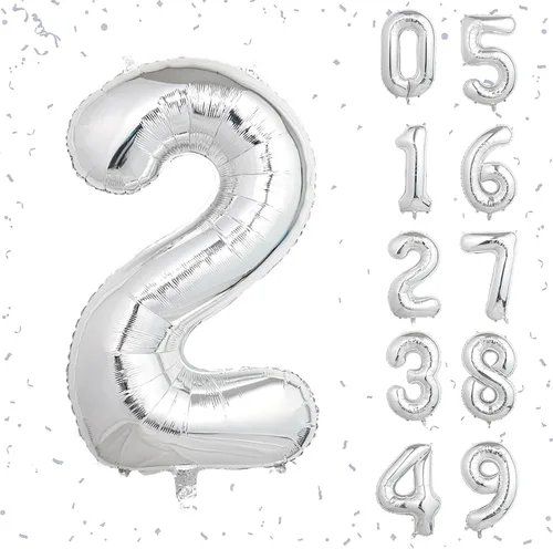 Vista 55 de Globo azul con el número 0, 40 pulgadas, Mylar premium, reutilizable, para decoración de fiesta de cumpleaños