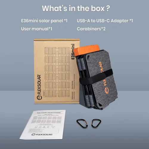 Vista 8 de FlexSolar Cargador de panel solar ultra portátil y ligero de 36 W