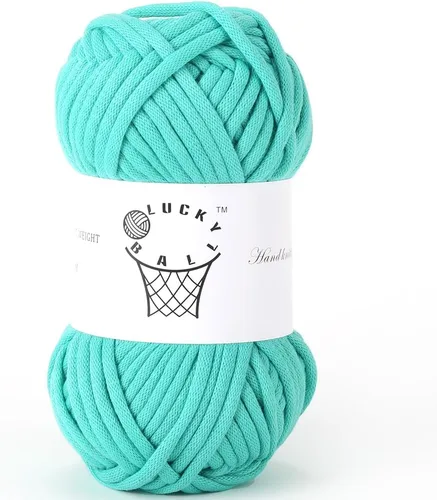 Vista 10 de Hilo de 100g para ganchillo y tejer, hilo de algodón de 66 yardas/60m para principiantes, hilo de mezcla acrílica de algodón y nailon para Hoja