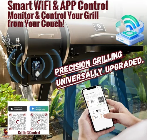 Vista 2 de Kit de Controlador PID WiFi Universal Mejorado de Repuesto para Pit Boss, Traeger, Z Grills, Asmoke y Más Conjunto Completo con Placa de Control