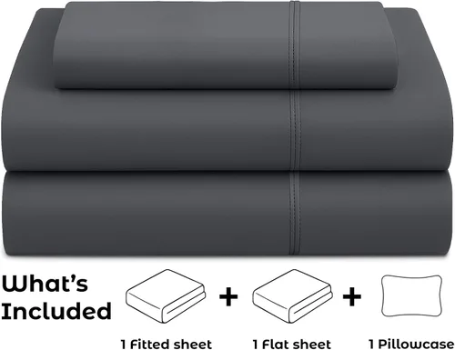 Vista 83 de Pure Bedding Juego de Sábanas Twin - Sábanas de Cama de Microfibra Ultra-Suave 1800 - Doble Cepillado - Bolsillos Profundos - Ajuste Fácil - Extra