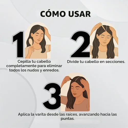 Vista 6 de Barra de retoque de cabello, color temporal, cobertura de cabello gris, barra de color para el cabello, cobertura de cabello blanco, rímel, retoque