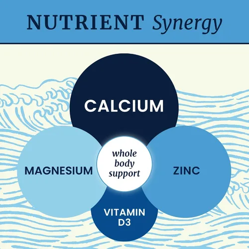 Vista 3 de Suplemento de Calcio, Magnesio, Zinc y D3 Huesos Fuertes, Dientes Saludables y Apoyo Inmune Calcio Citrato, Magnesio y Zinc con Vitamina D3