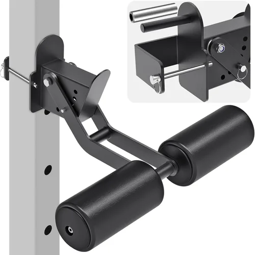 Vista 17 de Nordic Hamstring Curl Attachment, Dip Bar, Belt Squat & Safety Spotter Arms for 2"x2" & 3"x3" Power Racks, Home Gym Strength Training Accessories