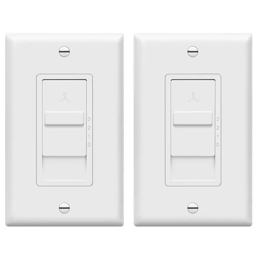 Vista 9 de TOPGREENER Kalide - Interruptor de control de velocidad del ventilador, interruptor de pared de ventilador de 3 velocidades, polo único, 120 VAC, 60