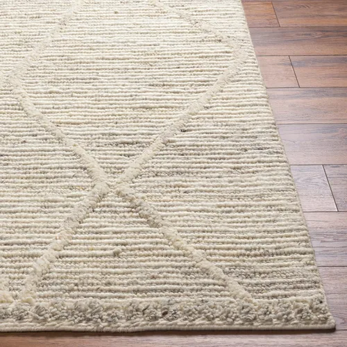 Vista 3 de Surya Manisa MNS-2307 Alfombra texturizada tejida a mano, 2 x 3 pies, crema/negro