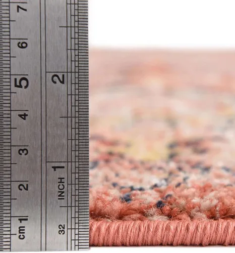 Vista 4 de Unique Loom Lola Collection - Alfombra clásica (2 pies x 3 pies 1 pulgada, rectangular, rojo ladrillo/beige)