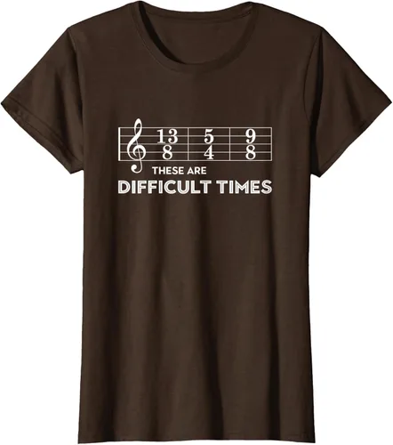 Vista 18 de Musician - Camiseta con texto en inglés "These are Difficult Times", talla S