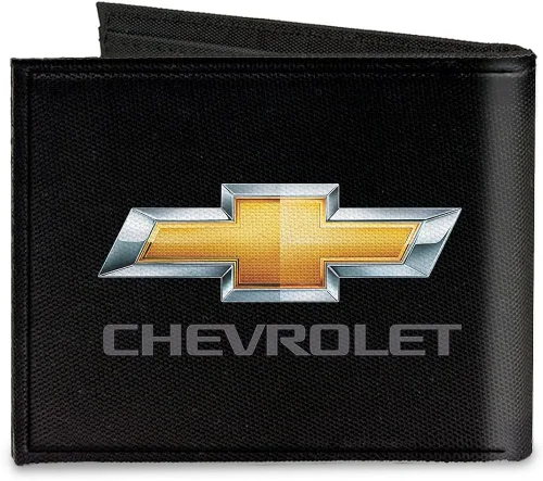Vista 2 de buckle-downCartera de lona Chevy BowtieChevrolet NegroDoradoGR accesorio