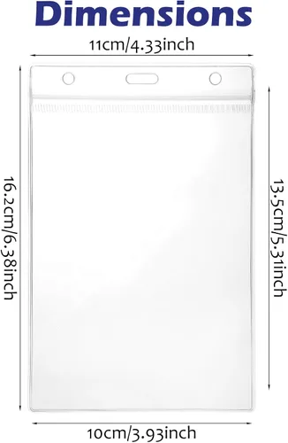 Vista 2 de 10 fundas protectoras transparentes para pasaporte, 4 x 6 pulgadas, impermeables, de plástico, para viajes, fundas verticales sin cremallera