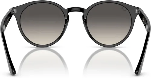 Vista 4 de Ray-Ban RB2180F - Gafas de sol redondas con ajuste de puente bajo, color negro y gris, 2.008 in, Negro, gris (blackGrey Gradient)