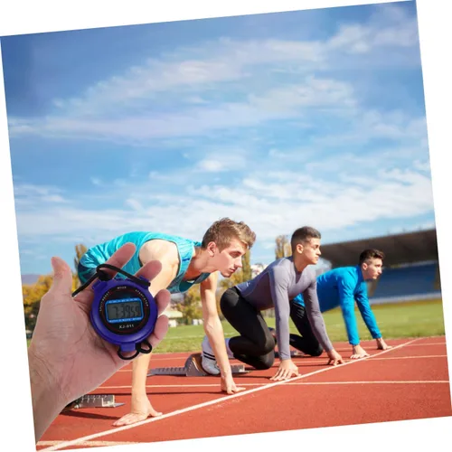 Vista 6 de Cronómetro deportivo digital con pantalla grande, funcionamiento silencioso para natación, correr, fitness, fácil de usar para entrenadores