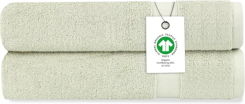 Vista 28 de Toalla de baño de felpa de algodón orgánico de lujo Certificado GOTS y OEKO-TEX Toallas de calidad hotelera premium Tecnología Feather Touch