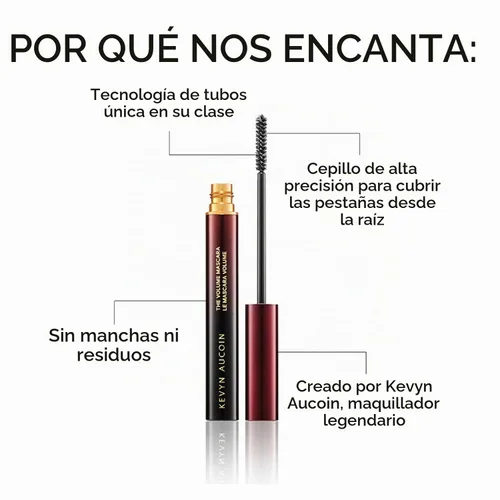 Vista 4 de Kevyn Aucoin, The Volume Mascara, Rich Pitch Negro, 1 pieza