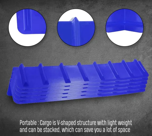 Vista 4 de Mytee Products Protector de esquina azul en forma de V/protector de borde en V - 8 "x 8" x 48" pulgadas