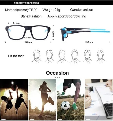 Vista 3 de Runspeed Gafas deportivas protectoras de seguridad para adultos y jóvenes