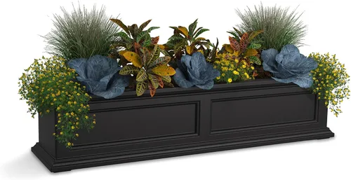 Vista 22 de Mayne Fairfield - Maceta con ventana de 2 pies, con riego automático, resistente a la intemperie para flores, diseño duradero