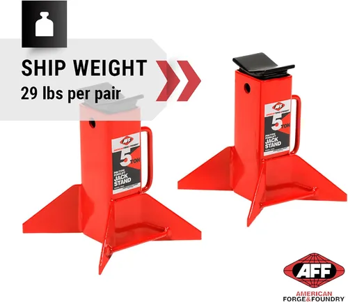 Vista 6 de AFF Soportes de gato tipo pin resistentes, capacidad de 5 toneladas (10,000 libras), 1 par, 3305A