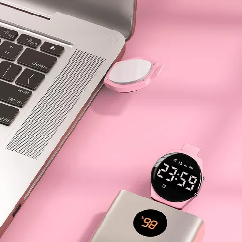 Vista 4 de Reloj deportivo digital para niñas y niños, monitor de actividad física con reloj despertador, cronómetro, relojes impermeables sin aplicación