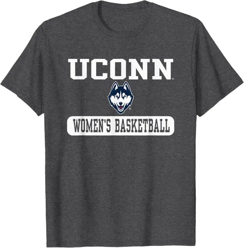Vista 3 de Connecticut Huskies - Camiseta de baloncesto para mujer con licencia oficial, Azul