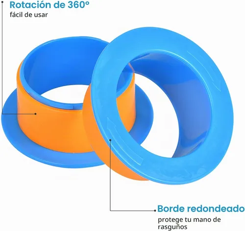 Vista 3 de Mango de envoltura retráctil, 2 pares de dispensadores de envoltura elástica manual para envío, palet, embalaje y suministros de mudanza, apto