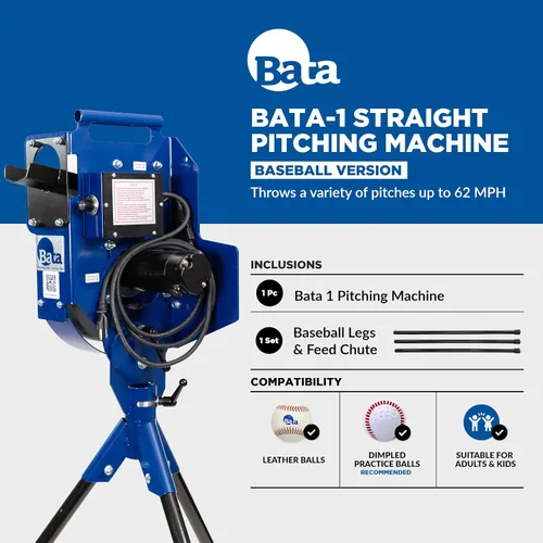 Vista 2 de BATA Baseball Wheel Pitching Machine, Youth and Adult Automatic Pitch Machine for Baseballs, Practice Training Equipment